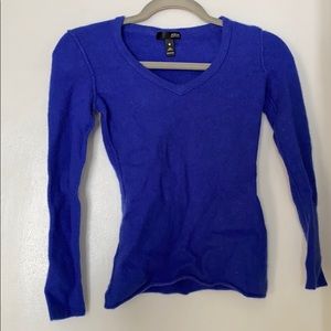 Blue 100% cashmere sweater